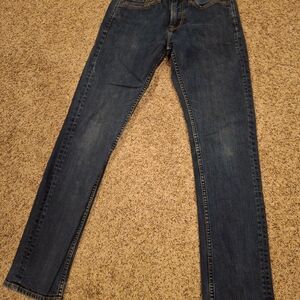 American Eagle Outfitters Men's Skinny Jeans - Dark Blue